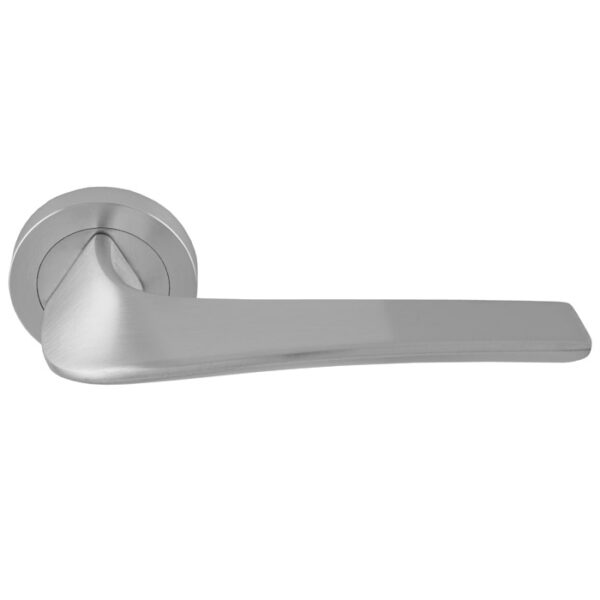 Manital Master lever on round rose - Satin Chrome (MS5SC)
