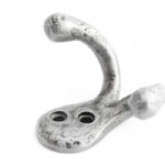 Antique Double Robe Hooks Pewter