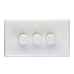 Eurolite Enhance White Plastic 2 Gang Dimmer - White Eurolite Enhance White Plastic 2 Gang Dimmer - White (PL3504/32)