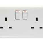 Eurolite Enhance White Plastic 2 Gang Switched Socket Single Pole - White Eurolite Enhance White Plastic 2 Gang Switched Socket Single Pole - White (PL4060)