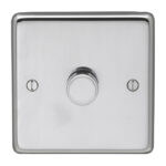 Eurolite Stainless steel 1 Gang Dimmer - Polished Stainless Steel Eurolite Stainless steel 1 Gang Dimmer - Polished Stainless Steel (PSS1D400)