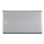 Eurolite Stainless steel Double Blank Plate - Polished Stainless Steel Eurolite Stainless steel Double Blank Plate - Polished Stainless Steel (PSS2B)