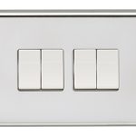 Eurolite Stainless steel 4 Gang Switch - Polished Stainless Steel Eurolite Stainless steel 4 Gang Switch - Polished Stainless Steel (PSS4SWW)