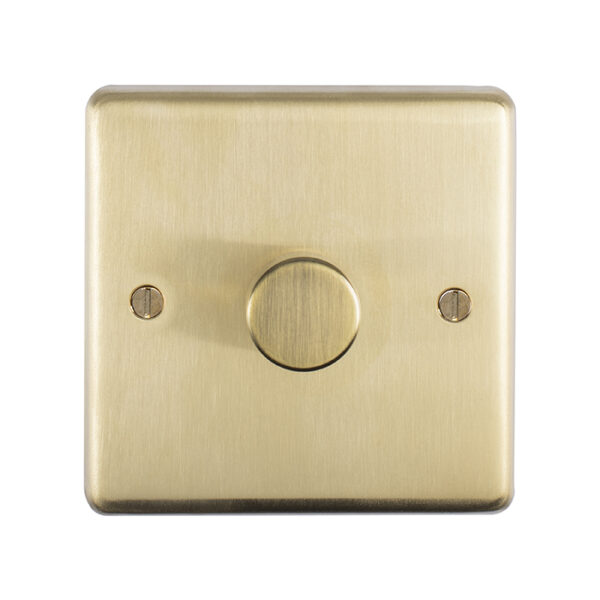 Eurolite Stainless steel 1 Gang Dimmer - Satin Brass Eurolite Stainless steel 1 Gang Dimmer - Satin Brass (SB1D400)
