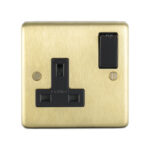 Eurolite Stainless steel 1 Gang Socket - Satin Brass Eurolite Stainless steel 1 Gang Socket - Satin Brass (SB1SOB)