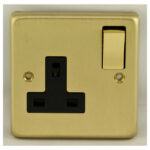 Eurolite Stainless steel 1 Gang Socket - Satin Brass Eurolite Stainless steel 1 Gang Socket - Satin Brass (SB1SOPBB)