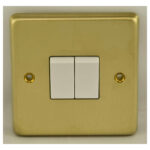 Eurolite Stainless steel 2 Gang Switch - Satin Brass Eurolite Stainless steel 2 Gang Switch - Satin Brass (SB2SWW)