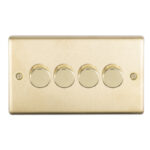 Eurolite Stainless steel 4 Gang Dimmer - Satin Brass Eurolite Stainless steel 4 Gang Dimmer - Satin Brass (SB4DLED)