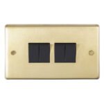 Eurolite Stainless steel 4 Gang Switch - Satin Brass Eurolite Stainless steel 4 Gang Switch - Satin Brass (SB4SWB)