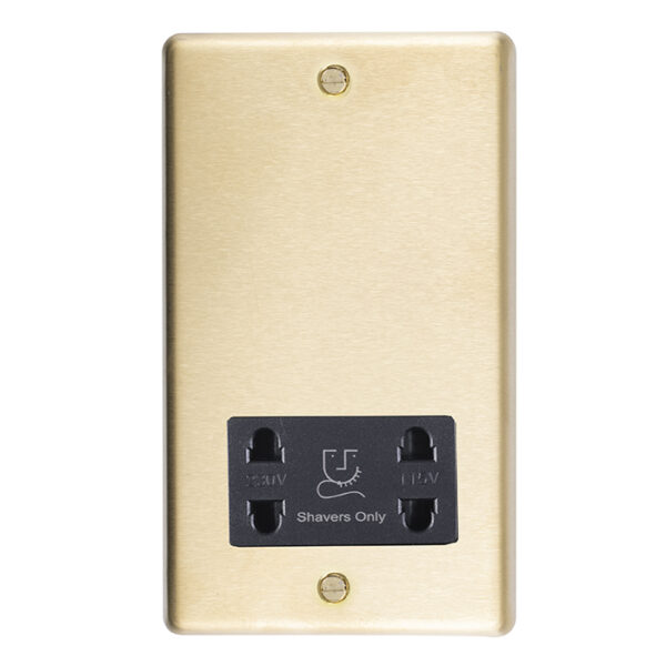 Eurolite Stainless steel Shaver Socket - Satin Brass Eurolite Stainless steel Shaver Socket - Satin Brass (SBSHSB)