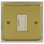 Eurolite Stainless steel Unswitched Fuse Spur - Satin Brass (SBUSWFW)