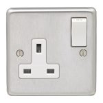 Eurolite Stainless steel 1 Gang Socket - Satin Stainless Steel (SSS1SOW)