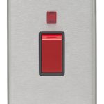 Eurolite Stainless steel 45Amp Switch With Neon Indicator - Satin Stainless Steel (SSS45ASWNB)