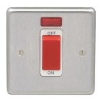 Eurolite Stainless steel 45Amp Switch With Neon Indicator - Satin Stainless Steel (SSS45ASWNSW)