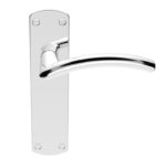 Serozzetta Tres Lever on Latch Backplate (SZC032CP)