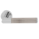 Serozzetta Trend Lines Lever On rose Polish Chrome / Satin Nickel Duel FInish (SZM170CPSN)
