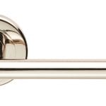 Carlisle Brass Dieci Lever on Sprung Screw-on Round Rose - Polished Nickel