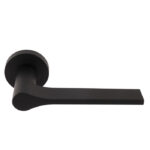 Manital Vela Lever on Round Rose - Matt Black (VV5BLK)