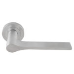 Manital Vela Lever on Round Rose - Satin Chrome (VV5SC)