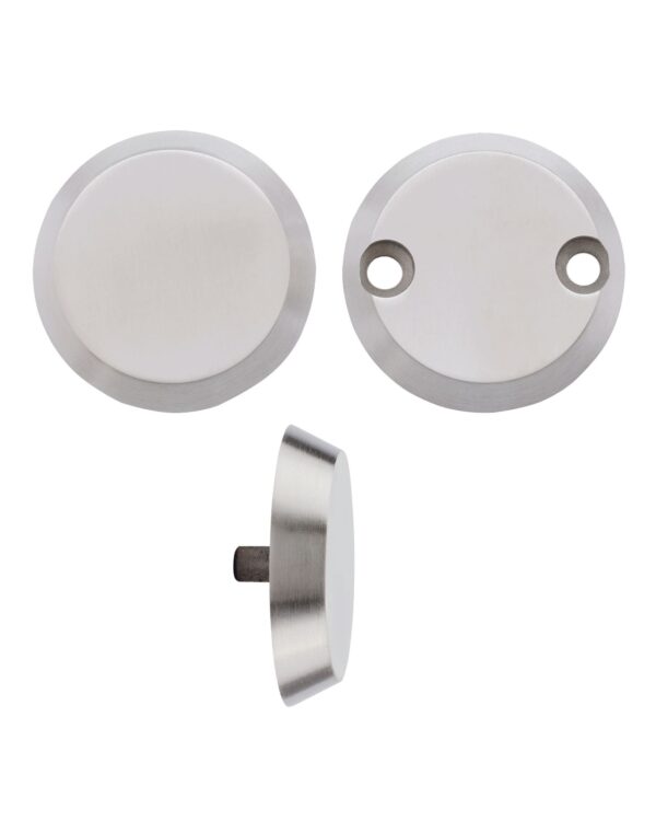 Zoo Satin Stainless Steel Anti-Ligature Blank Escutcheons c/w Bolt Through Fixings