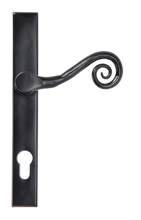 Black Monkeytail Slimline Lever Espag. Lock Set - RH | 33037R
