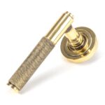 From the Anvil Aged Brass Brompton Lever on Rose Set (Art Deco)