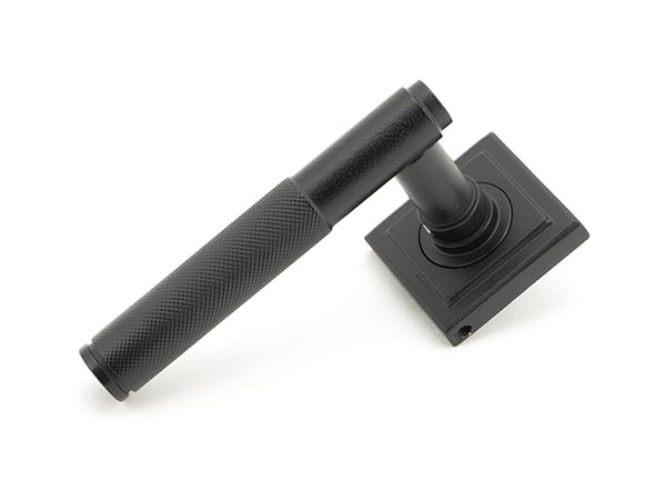 From the Anvil Matt Black Brompton Lever on Rose Set (Square)