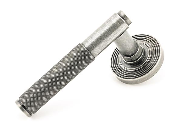 From the Anvil Pewter Brompton Lever on Rose Set (Beehive) - Pewter Patina