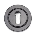 From the Anvil Black Round Escutcheon (Plain)
