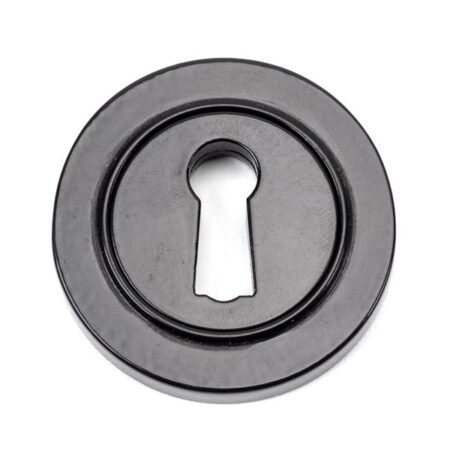 From the Anvil Black Round Escutcheon (Plain)