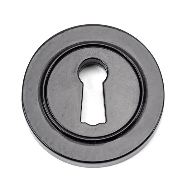 From the Anvil Black Round Escutcheon (Plain)