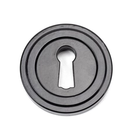 From the Anvil Black Round Escutcheon (Art Deco)