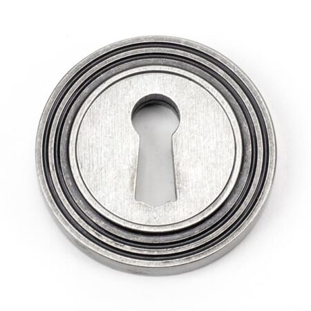From the Anvil Pewter Round Escutcheon (Beehive) - Pewter Patina