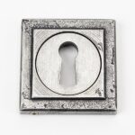 From the Anvil Pewter Round Escutcheon (Square) - Pewter Patina