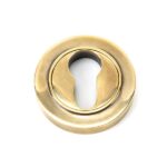 From the Anvil Aged Brass Round Euro Escutcheon (Plain)