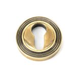 From the Anvil Aged Brass Round Euro Escutcheon (Beehive)