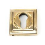 From the Anvil Aged Brass Round Euro Escutcheon (Square)