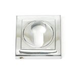 From the Anvil Polished Chrome Round Euro Escutcheon (Square)