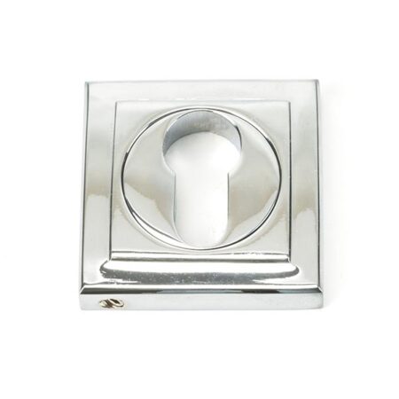 From the Anvil Polished Chrome Round Euro Escutcheon (Square)