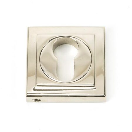 From the Anvil Polished Nickel Round Euro Escutcheon (Square)