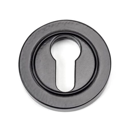 From the Anvil Black Round Euro Escutcheon (Plain)