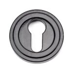 From the Anvil Black Round Euro Escutcheon (Art Deco)