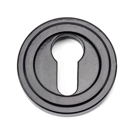 From the Anvil Black Round Euro Escutcheon (Art Deco)