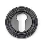 From the Anvil Black Round Euro Escutcheon (Beehive)