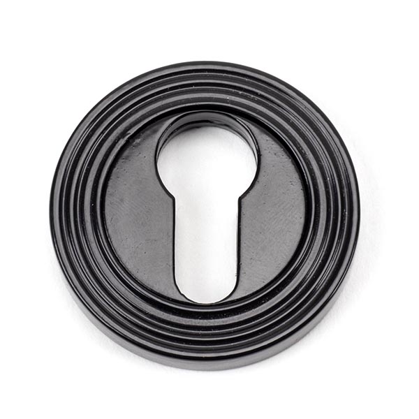 From the Anvil Black Round Euro Escutcheon (Beehive)