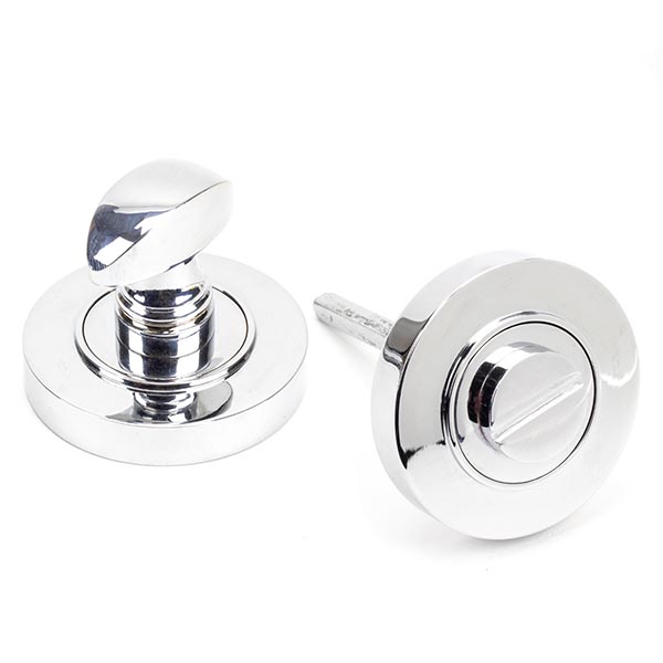 From the Anvil Polished Chrome Round Thumbturn Set (Plain)