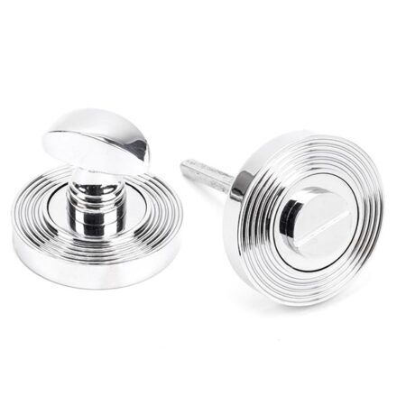 From the Anvil Polished Chrome Round Thumbturn Set (Beehive)