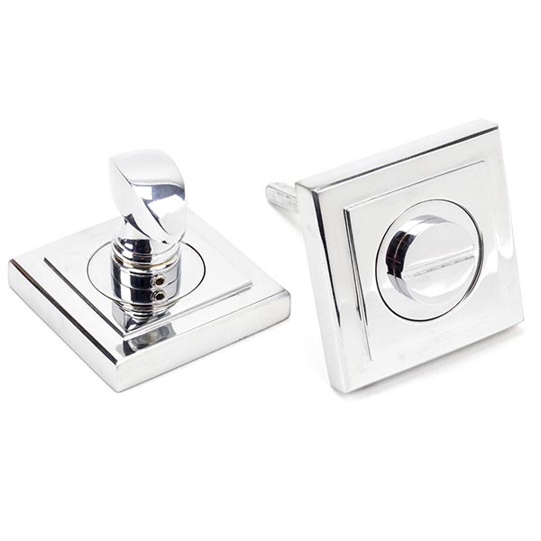 From the Anvil Polished Chrome Round Thumbturn Set (Square)