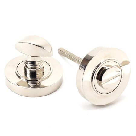 From the Anvil Polished Nickel Round Thumbturn Set (Plain)