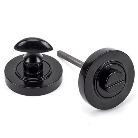 From the Anvil Black Round Thumbturn Set (Plain)